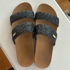 Reef Cushion Vista Braid Sandal - Black, Women’s size 9